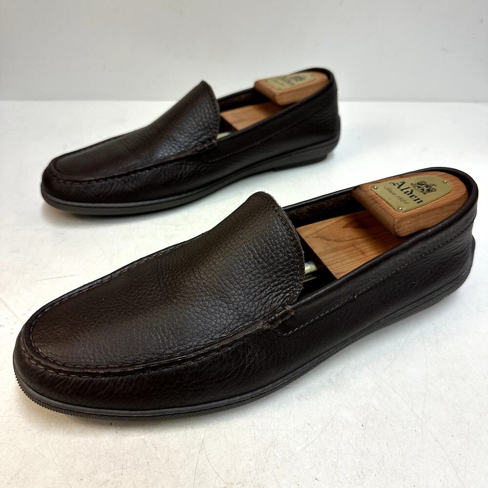 WORN TWICE Ralph Lauren Purple Label Driver Brown Pebbled Made in Italy 11.5 D - Picture 6 of 13